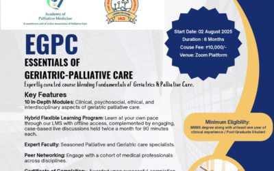 Applications invited for the Essentials of Geriatric Palliative Care (EGPC) – First Cohort